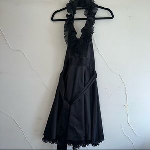 Vintage Halter Neck Satin Dress